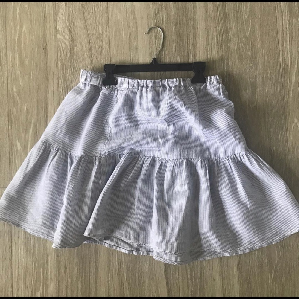 saks linen a line skirt